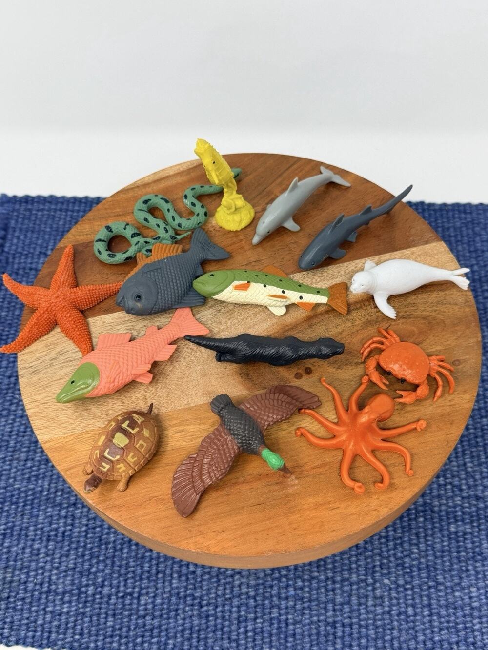 Ocean Sea Life Toy Figures Set Kids 14 PCS Realistic Marine Animals Mixed Lot